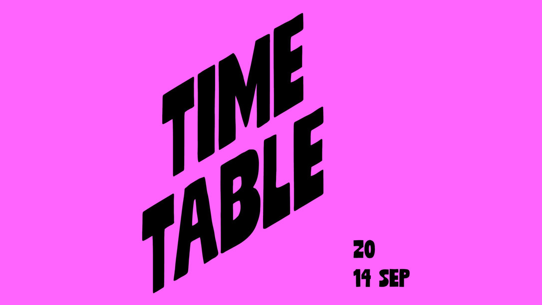 Timetable zondag