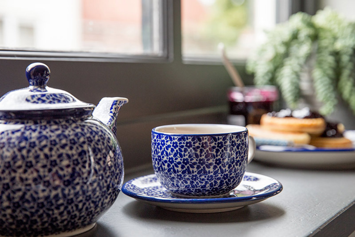 Bunzlau Porcelein Theeendingetjes Spiegel