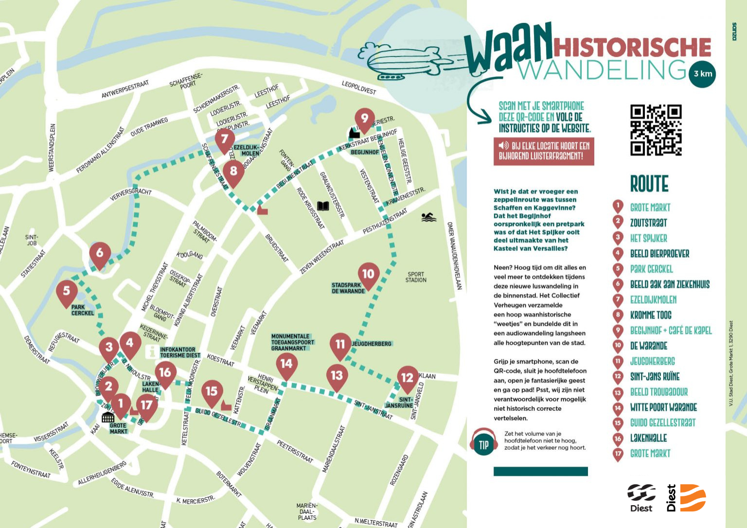 Waanhistorische Wandeling Route